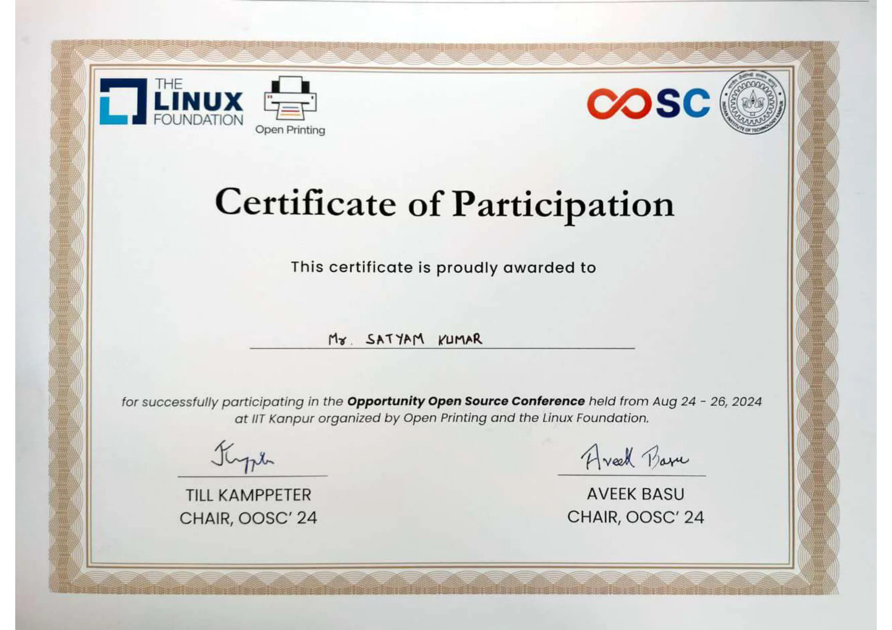 IIT Kanpur Certification